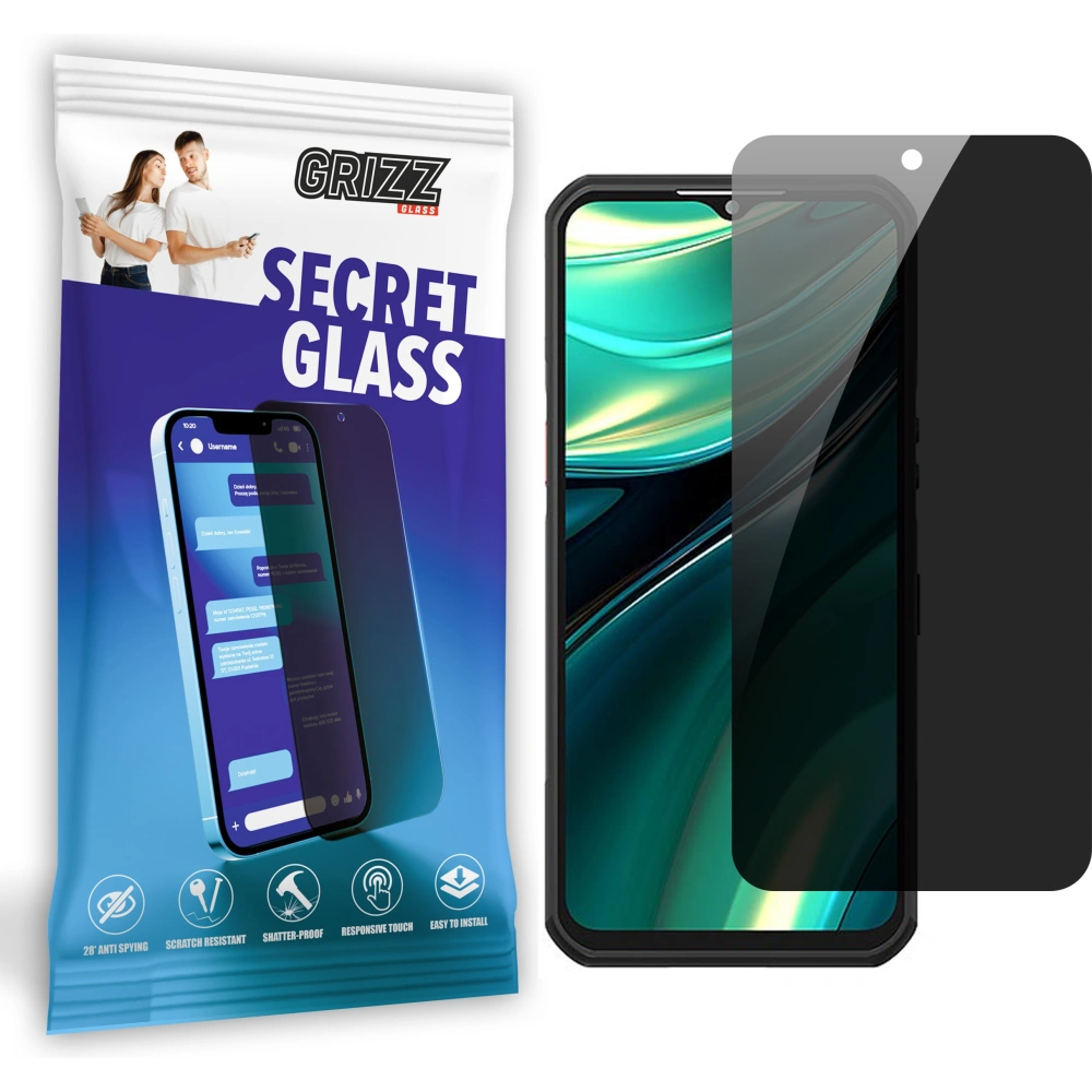 Matowe szkło prywatyzujące GrizzGlass SecretGlass do Oukitel WP39