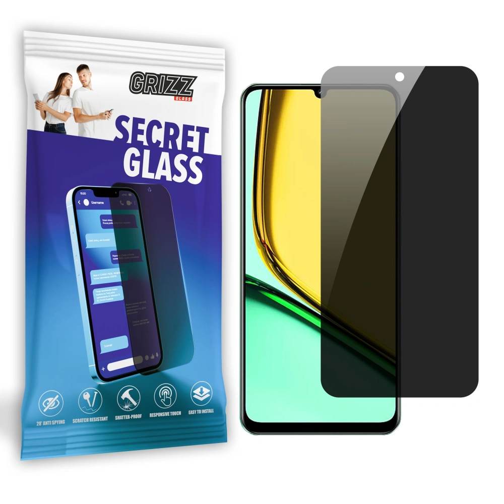 Matowe szkło prywatyzujące GrizzGlass SecretGlass do Realme C61