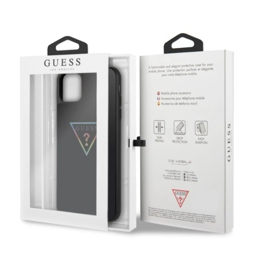 Kup Guess Apple Tasche GUHCN65TRMLBK iPhone 11 Pro Max schwarz/schwarz Hartschalenetui Triangle Glitter - GUE299BLK - {ean13} - Sklep Home Screen