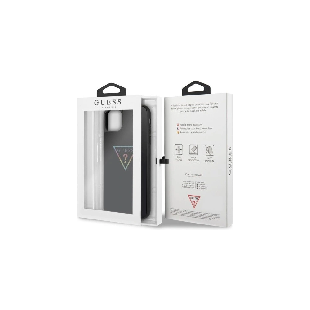 Etui Guess GUHCN65TRMLBK Apple iPhone 11 Pro Max czarny/black hard case Triangle Glitter