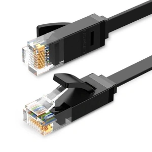 Flat cable UGREEN Ethernet RJ45, Cat.6, UTP, 8m Black