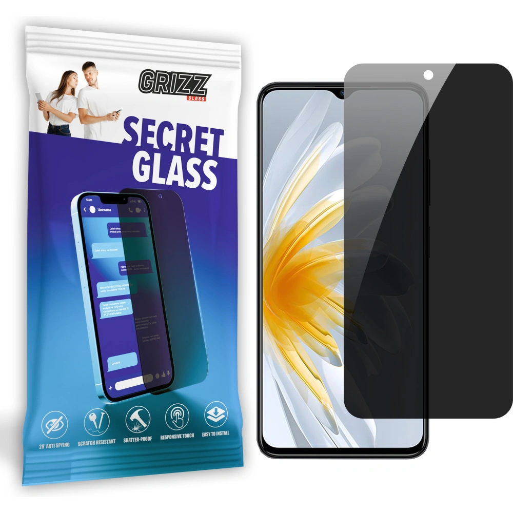 Matowe szkło prywatyzujące GrizzGlass SecretGlass do ZTE Voyage 3D