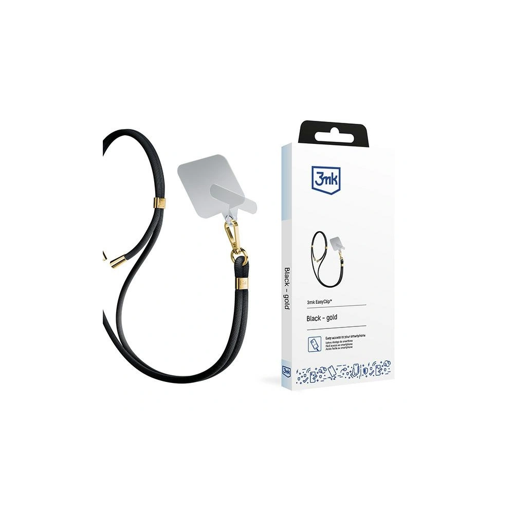 Smycz do telefonu 3MK EasyClip Black gold