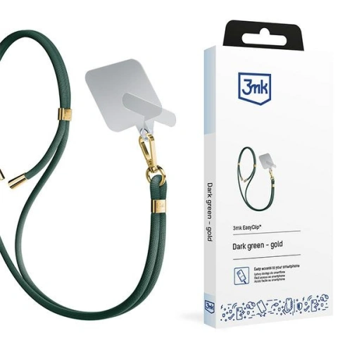 Kup Schnur für das Telefon 3MK EasyClip Dunkelgrün Gold - 3MK6166 - {ean13} - Sklep Home Screen