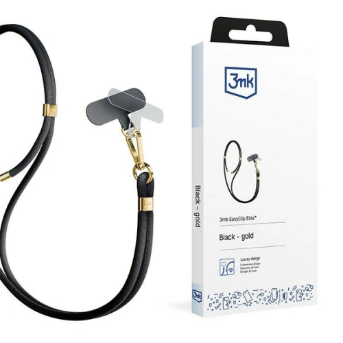 Kup Handy-Schnur 3MK EasyClip Elite Schwarz Gold - 3MK6167 - {ean13} - Sklep Home Screen