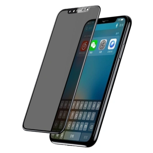 Kup Szkło hartowane 3D prywatyzujące Baseus 0.23mm na cały ekran iPhone X/Xs (czarne) - BSU713BLK - {ean13} - Sklep Home Screen
