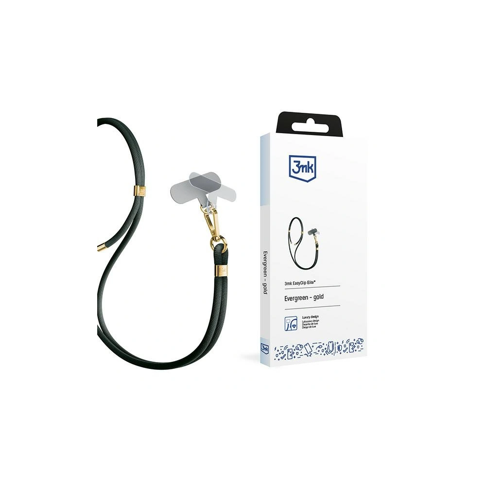Smycz do telefonu 3MK EasyClip Elite Evergreen gold