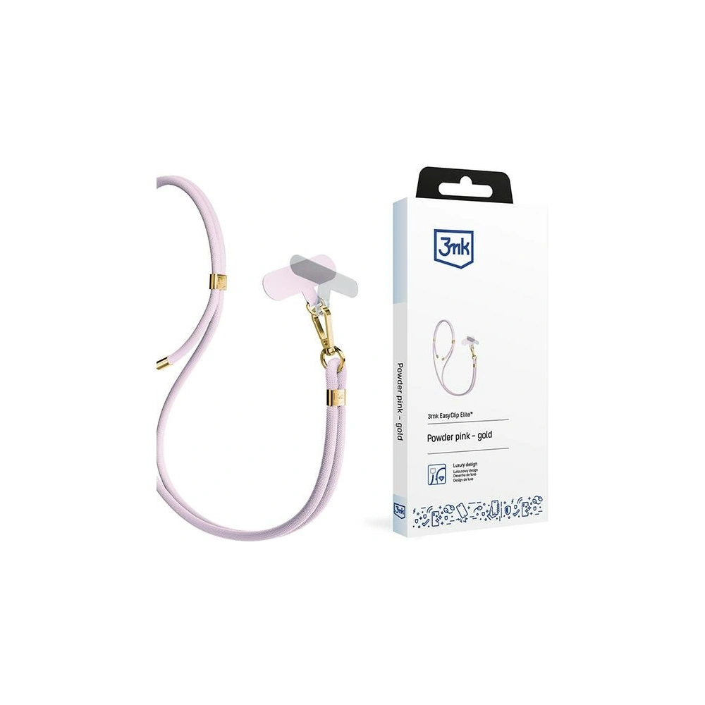 Smycz do telefonu 3MK EasyClip Elite Powder Pink gold