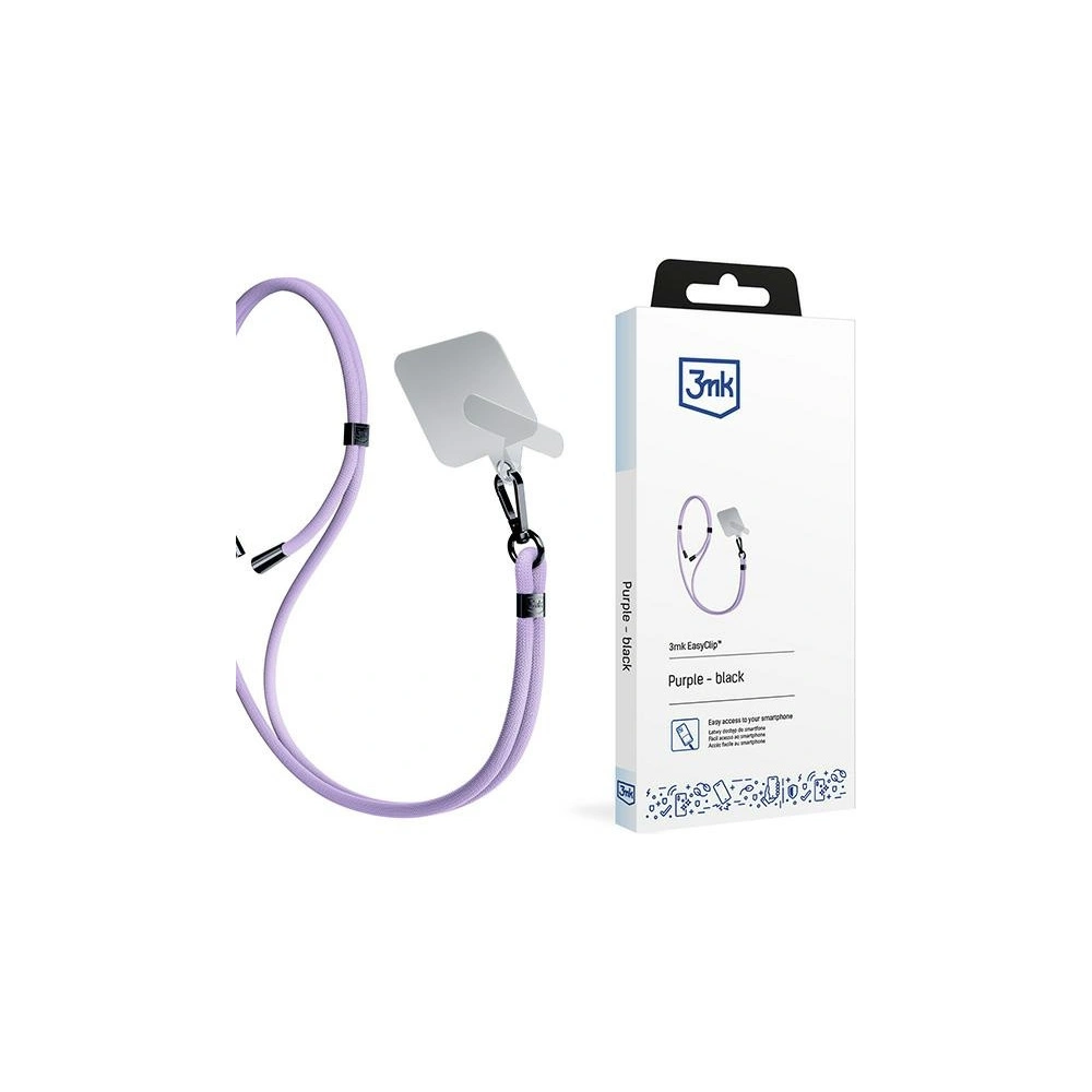 Smycz do telefonu 3MK EasyClip Purple black