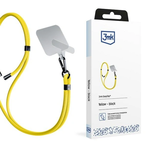 Kup Smycz pentru telefon 3MK EasyClip Galben negru - 3MK6180 - {ean13} - Sklep Home Screen