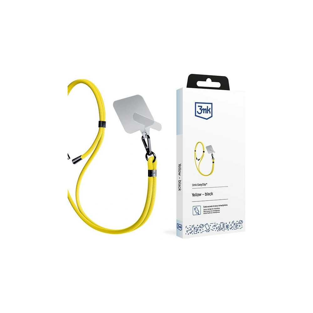 Smycz do telefonu 3MK EasyClip Yellow black