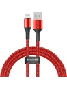 Kabel lightning z podświetleniem LED Baseus Halo 2.4A 1m (czerwony)