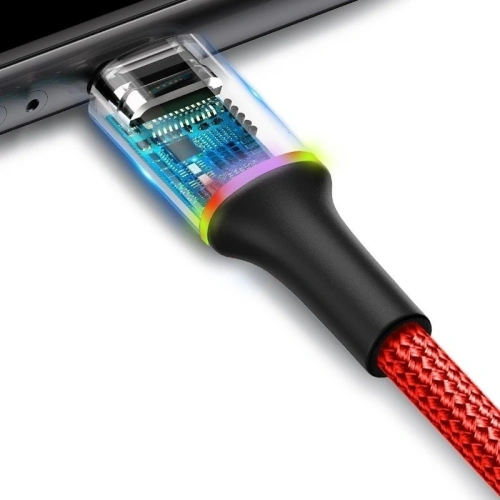 Kup Kabel lightning z podświetleniem LED Baseus Halo 2.4A 1m (czerwony) - BSU718RED - {ean13} - Sklep Home Screen