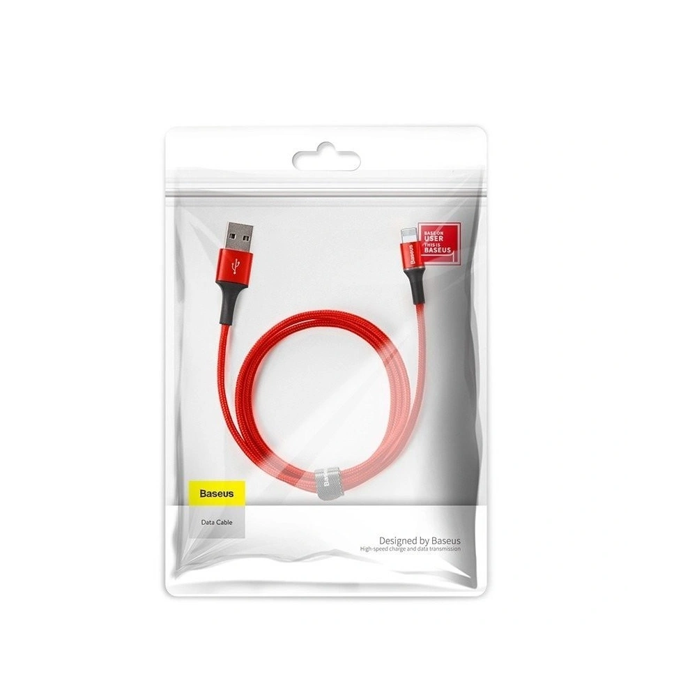 Kabel lightning z podświetleniem LED Baseus Halo 2.4A 1m (czerwony)