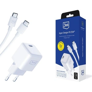 Kup Netzteil 3MK Hyper Charger PD 25W weiß/white + USB-C / USB-C Kabel - 3MK6196 - {ean13} - Sklep Home Screen
