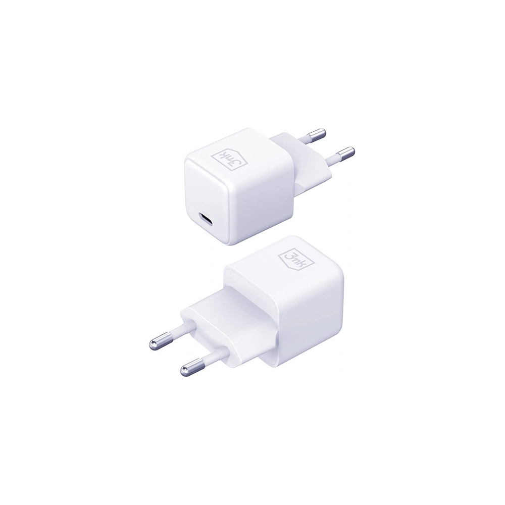 Ładowarka sieciowa 3MK Hyper Charger PD 25W biała/white + kabel USB-C / USB-C