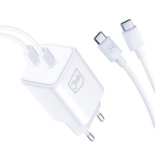 Kup Ładowarka sieciowa 3MK Hyper Charger PD 45W biała/white + 2x kabel USB-C / USB-C - 3MK6197 - {ean13} - Sklep Home Screen