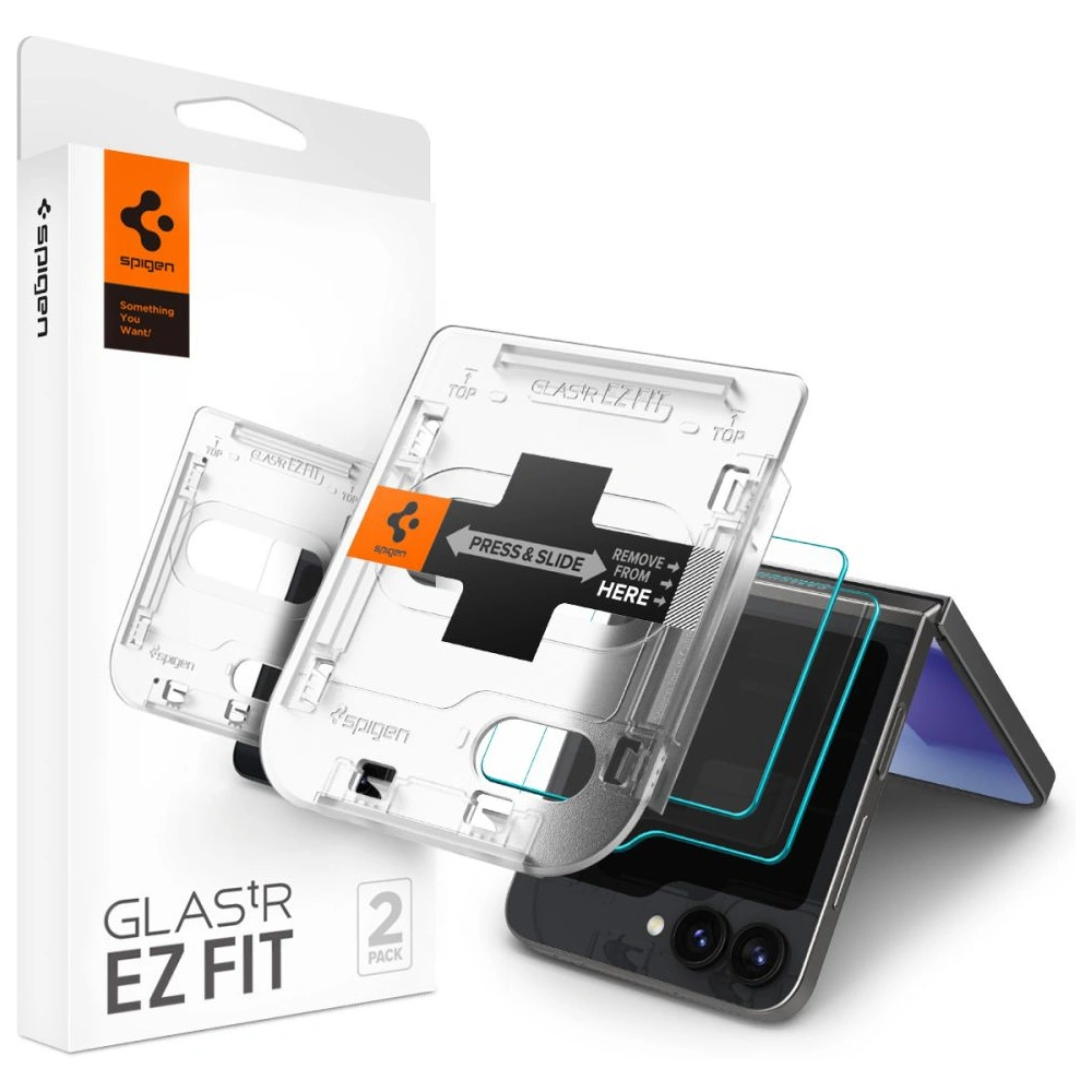 Szkło hartowane Spigen GLAS.tR ez Fit Samsung Galaxy Z Flip 6 / 7 FE Clear [2 PACK]