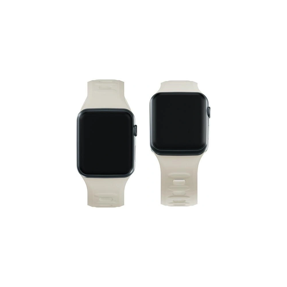Pasek 3MK Silicone Watch Strap Apple Watch 4/5/6/7/SE/8/9/10 40/41/42mm beżowy/beige
