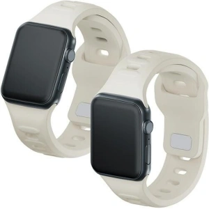 Kup Pasek 3MK silikonový pro hodinky Apple Watch 4/5/6/7/SE/8/9/10 40/41/42mm béžový/beige - 3MK6225 - {ean13} - Sklep Home Screen
