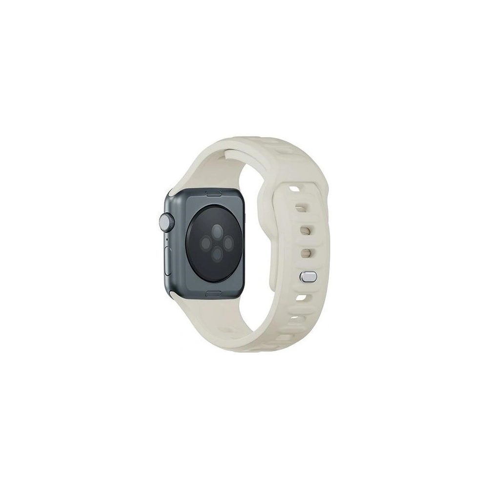 Pasek 3MK Silicone Watch Strap Apple Watch 4/5/6/7/SE/8/9/10 40/41/42mm beżowy/beige