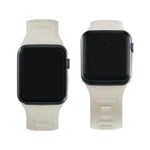 Kup 3MK Silikon-Uhrenarmband Apple Watch 4/5/6/7/8/9/SE/Ultra 42/44/45/49mm beige/beige - 3MK6226 - {ean13} - Sklep Home Screen