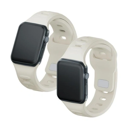 Kup 3MK Silikon-Uhrenarmband Apple Watch 4/5/6/7/8/9/SE/Ultra 42/44/45/49mm beige/beige - 3MK6226 - {ean13} - Sklep Home Screen