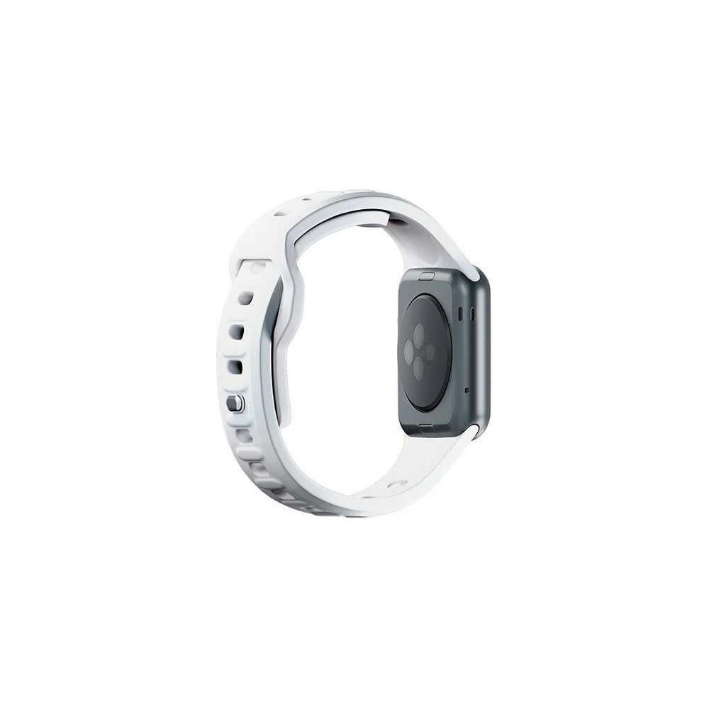 Pasek 3MK Silicone Watch Strap Apple Watch 4/5/6/7/SE/8/9/10 40/41/42mm biały/white