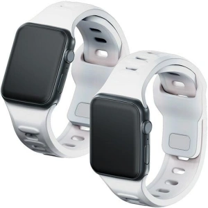Kup Uhrband 3MK Silikon-Uhrband Apple Watch 4/5/6/7/SE/8/9/10 40/41/42mm weiß/white - 3MK6227 - {ean13} - Sklep Home Screen