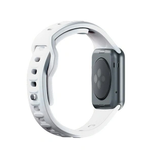 Kup 3MK Silikon-Uhrenarmband Apple Watch 4/5/6/7/8/9/SE/Ultra 42/44/45/49mm weiß/white - 3MK6228 - {ean13} - Sklep Home Screen