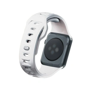 Kup 3MK Silikon-Uhrenarmband Apple Watch 4/5/6/7/8/9/SE/Ultra 42/44/45/49mm weiß/white - 3MK6228 - {ean13} - Sklep Home Screen