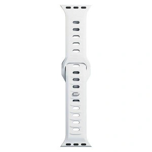 Kup 3MK Silikon-Uhrenarmband Apple Watch 4/5/6/7/8/9/SE/Ultra 42/44/45/49mm weiß/white - 3MK6228 - {ean13} - Sklep Home Screen