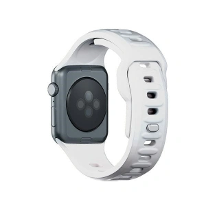 Kup 3MK Silikon-Uhrenarmband Apple Watch 4/5/6/7/8/9/SE/Ultra 42/44/45/49mm weiß/white - 3MK6228 - {ean13} - Sklep Home Screen