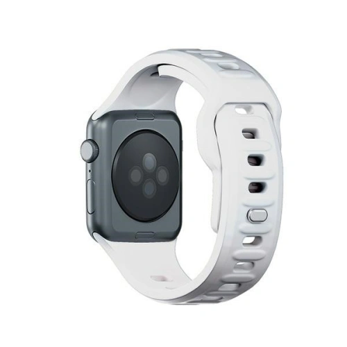 Kup 3MK Silikon-Uhrenarmband Apple Watch 4/5/6/7/8/9/SE/Ultra 42/44/45/49mm weiß/white - 3MK6228 - {ean13} - Sklep Home Screen