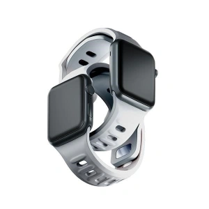 Kup 3MK Silikon-Uhrenarmband Apple Watch 4/5/6/7/8/9/SE/Ultra 42/44/45/49mm weiß/white - 3MK6228 - {ean13} - Sklep Home Screen