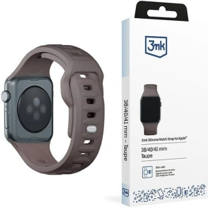 Kup Pasek 3MK Silikonový náramek Apple Watch 4/5/6/7/SE/8/9/10 40/41/42mm hnědý/taupe - 3MK6229 - {ean13} - Sklep Home Screen