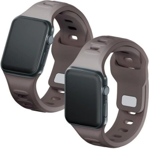 Kup 3MK Silikon-Uhrenarmband Apple Watch 4/5/6/7/SE/8/9/10 40/41/42mm braun/taupe - 3MK6229 - {ean13} - Sklep Home Screen
