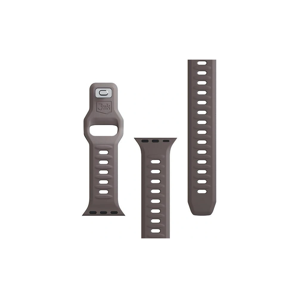 Pasek 3MK Silicone Watch Strap Apple Watch 4/5/6/7/SE/8/9/10 40/41/42mm brązowy/taupe