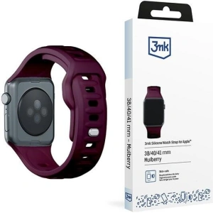 Kup 3MK Silikon-Uhrenarmband Apple Watch 4/5/6/7/SE/8/9/10 40/41/42mm dunkelviolett/mulberry - 3MK6231 - {ean13} - Sklep Home Screen