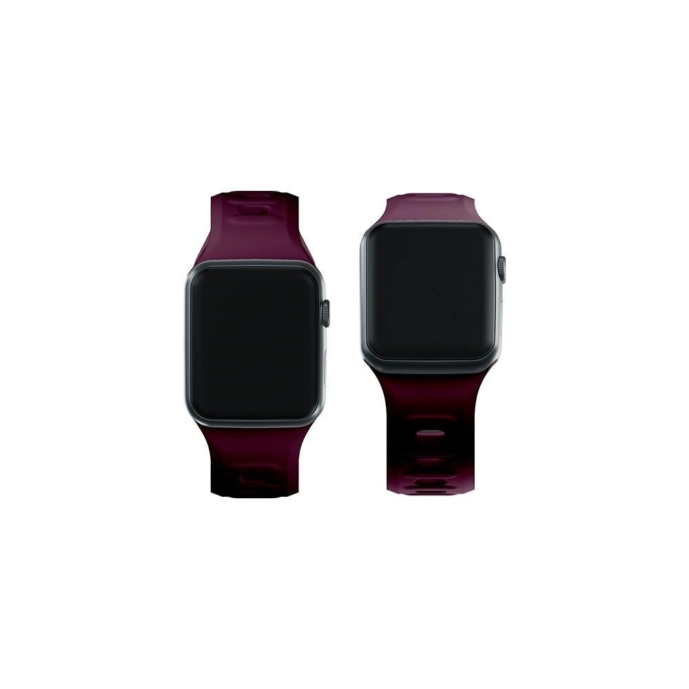 Pasek 3MK Silicone Watch Strap Apple Watch 4/5/6/7/SE/8/9/10 40/41/42mm ciemnofioletowy/mulberry