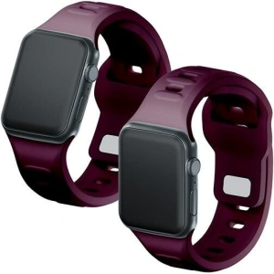 Kup 3MK Silikon-Uhrenarmband Apple Watch 4/5/6/7/SE/8/9/10 40/41/42mm dunkelviolett/mulberry - 3MK6231 - {ean13} - Sklep Home Screen