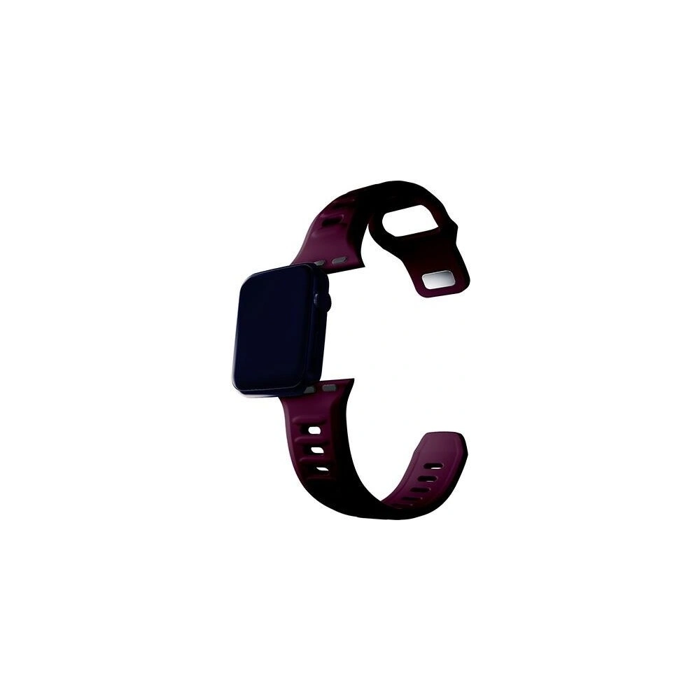 Pasek 3MK Silicone Watch Strap Apple Watch 4/5/6/7/SE/8/9/10 40/41/42mm ciemnofioletowy/mulberry
