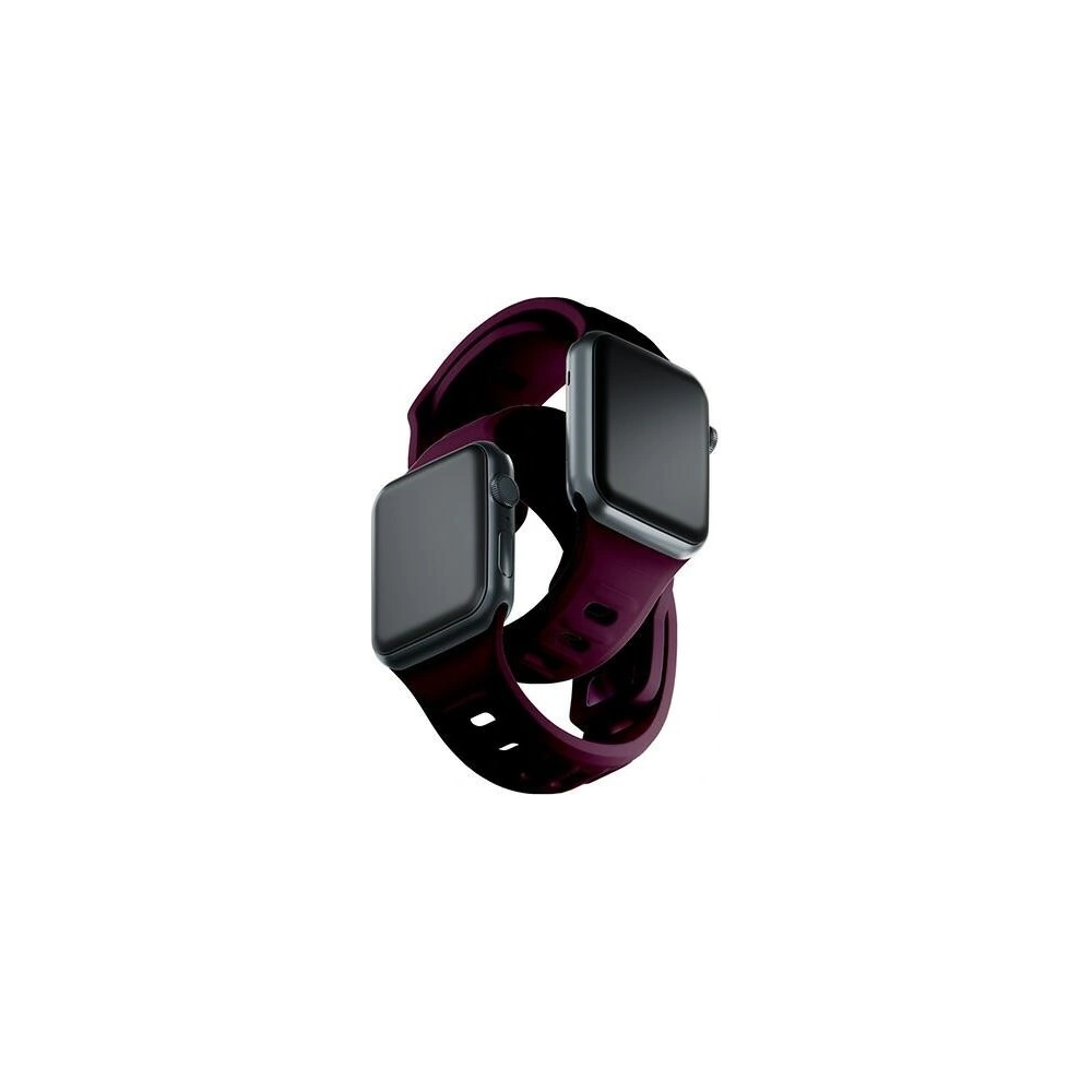 Pasek 3MK Silicone Watch Strap Apple Watch 4/5/6/7/SE/8/9/10 40/41/42mm ciemnofioletowy/mulberry