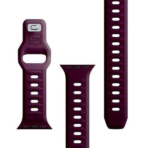 Kup 3MK Silikon-Uhrenarmband Apple Watch 4/5/6/7/SE/8/9/10 40/41/42mm dunkelviolett/mulberry - 3MK6231 - {ean13} - Sklep Home Screen