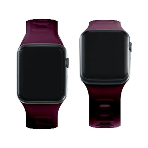 Kup 3MK Silikon-Uhrenarmband Apple Watch 4/5/6/7/8/9/SE/Ultra 42/44/45/49mm dunkelviolett/mulberry - 3MK6232 - {ean13} - Sklep Home Screen