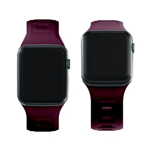 Kup 3MK Silikon-Uhrenarmband Apple Watch 4/5/6/7/8/9/SE/Ultra 42/44/45/49mm dunkelviolett/mulberry - 3MK6232 - {ean13} - Sklep Home Screen