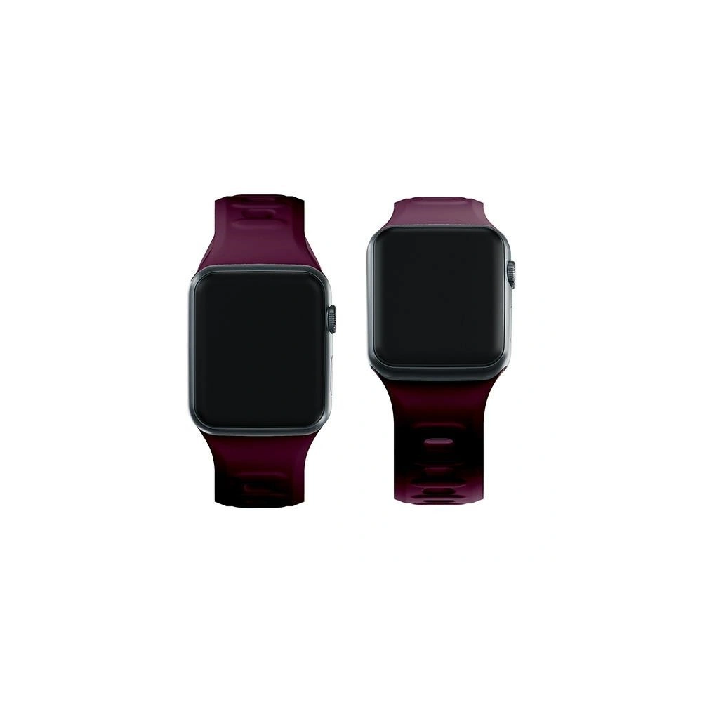 Pasek 3MK Silicone Watch Strap Apple Watch 4/5/6/7/8/9/SE/Ultra 42/44/45/49mm ciemnofioletowy/mulberry
