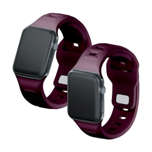 Kup 3MK Silikon-Uhrenarmband Apple Watch 4/5/6/7/8/9/SE/Ultra 42/44/45/49mm dunkelviolett/mulberry - 3MK6232 - {ean13} - Sklep Home Screen