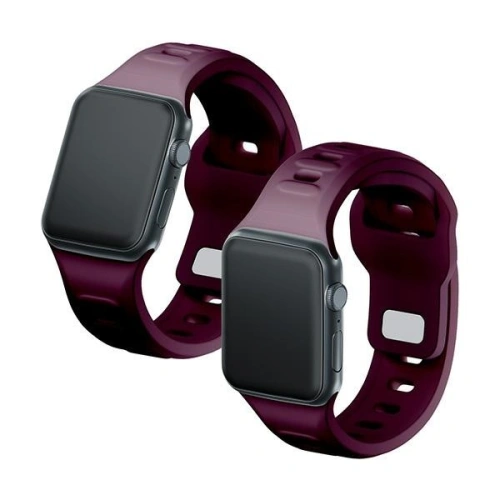 Kup 3MK Silikon-Uhrenarmband Apple Watch 4/5/6/7/8/9/SE/Ultra 42/44/45/49mm dunkelviolett/mulberry - 3MK6232 - {ean13} - Sklep Home Screen