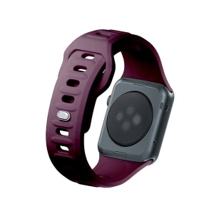 Kup 3MK Silikon-Uhrenarmband Apple Watch 4/5/6/7/8/9/SE/Ultra 42/44/45/49mm dunkelviolett/mulberry - 3MK6232 - {ean13} - Sklep Home Screen
